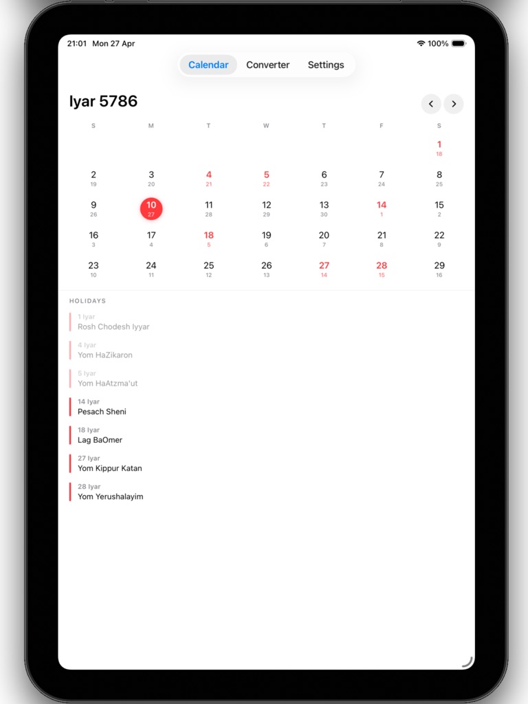 iPad screenshot