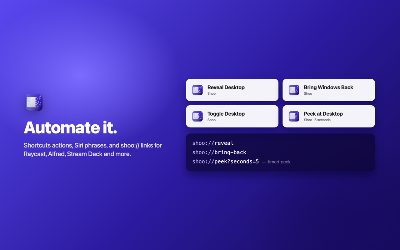 Shoo on Mac: Automate it